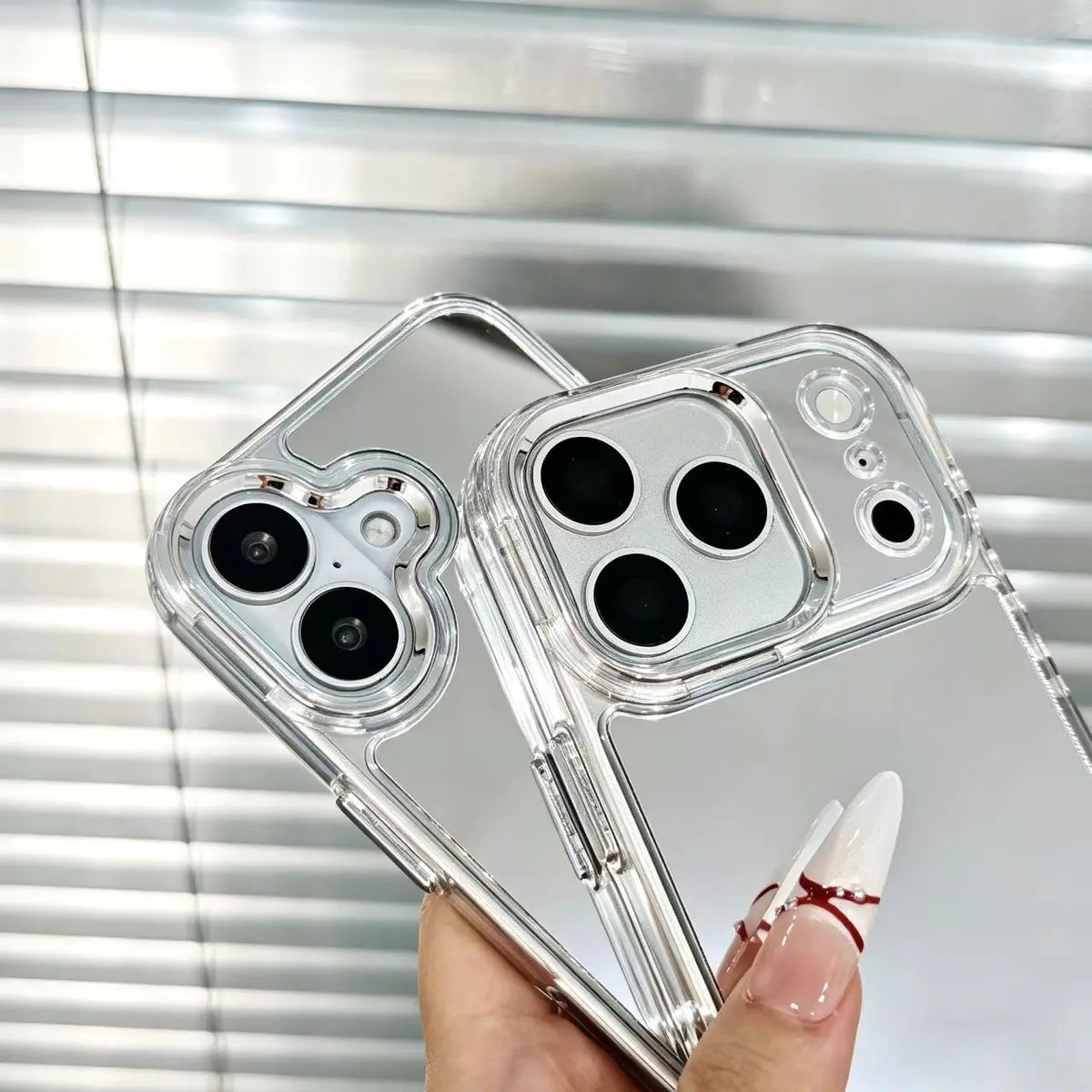 Acrylic Mirror Surface Phone Case for Iphone 17,16 Pro Max,16,15 Plus,14,13 Series - Drop-Proof, Anti-Yellowing Edges, Lightweight, Ideal for On-The-Go Users' Touch-Ups & Gifting