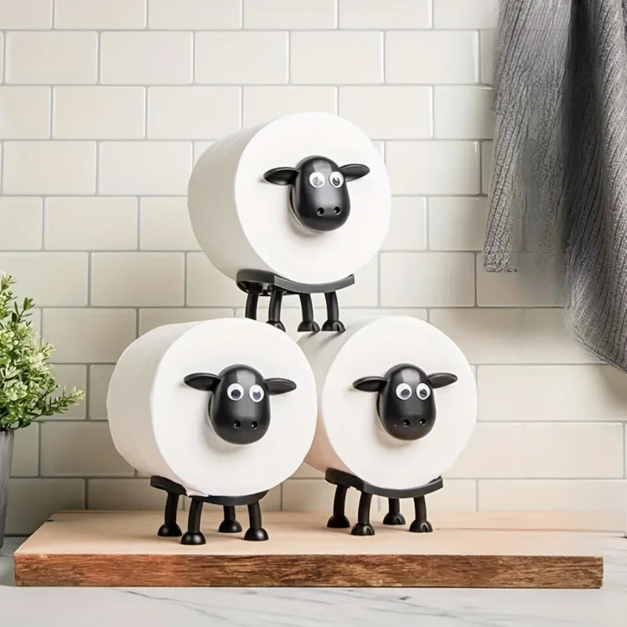 Cute Animal Shaped Toilet Paper Holder, Funny Toilet Paper Holder Standing Bathroom Paper Towel Holder for Bathroom Decoration