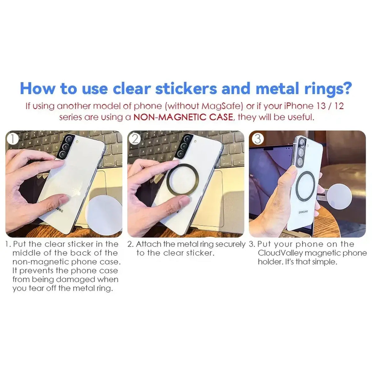 Magnetic Laptop Phone Holder Universal